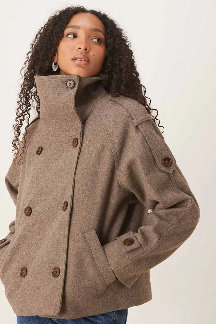 Heritage Wool Blend Jacket Brown