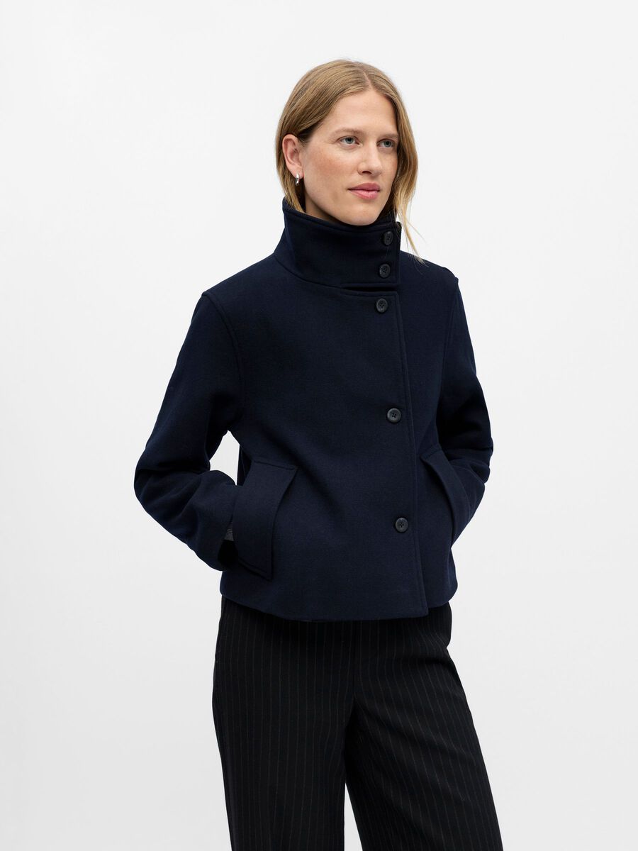 Claire wool coat High Neck