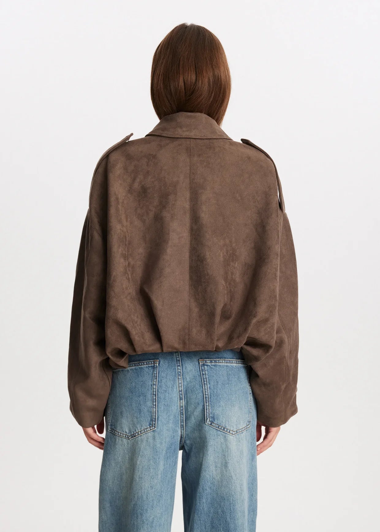 Lara Suede Bomber Jacket