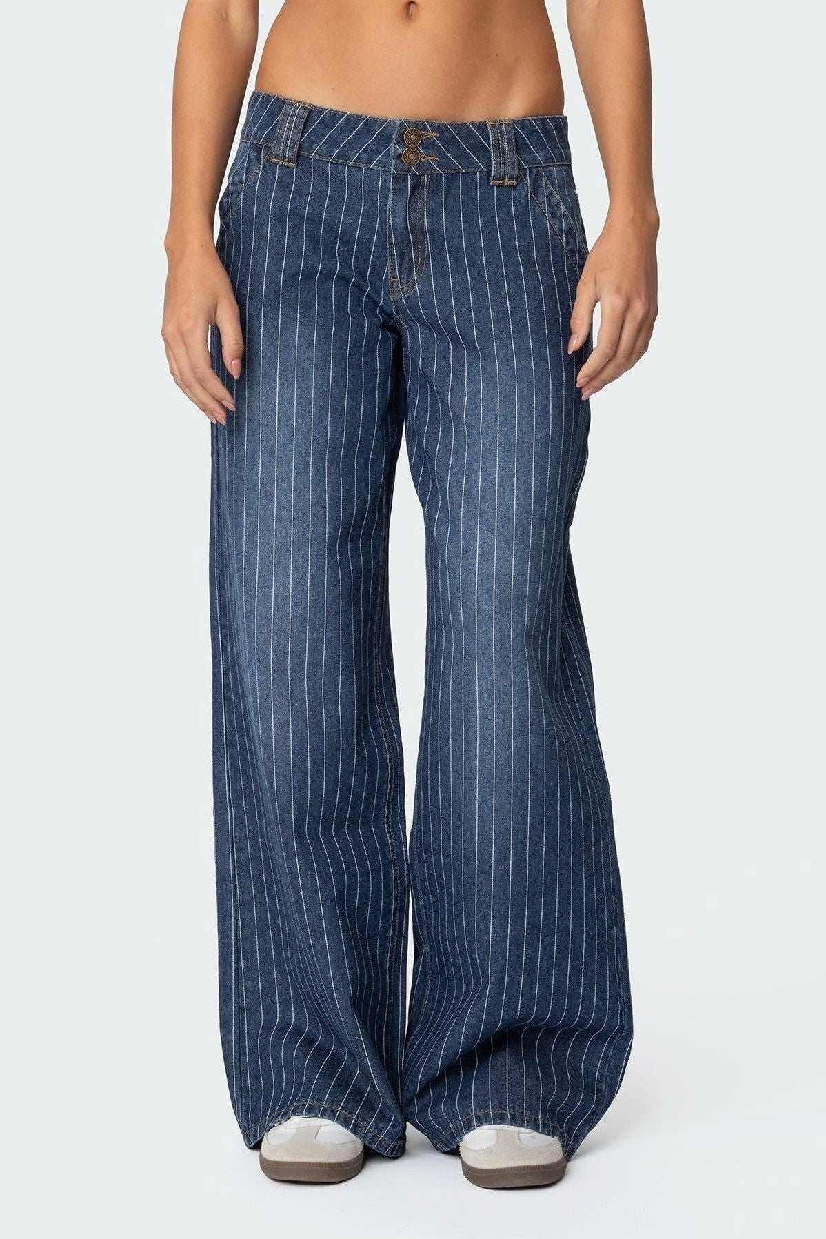 Amalia Striped Low Rise Jeans