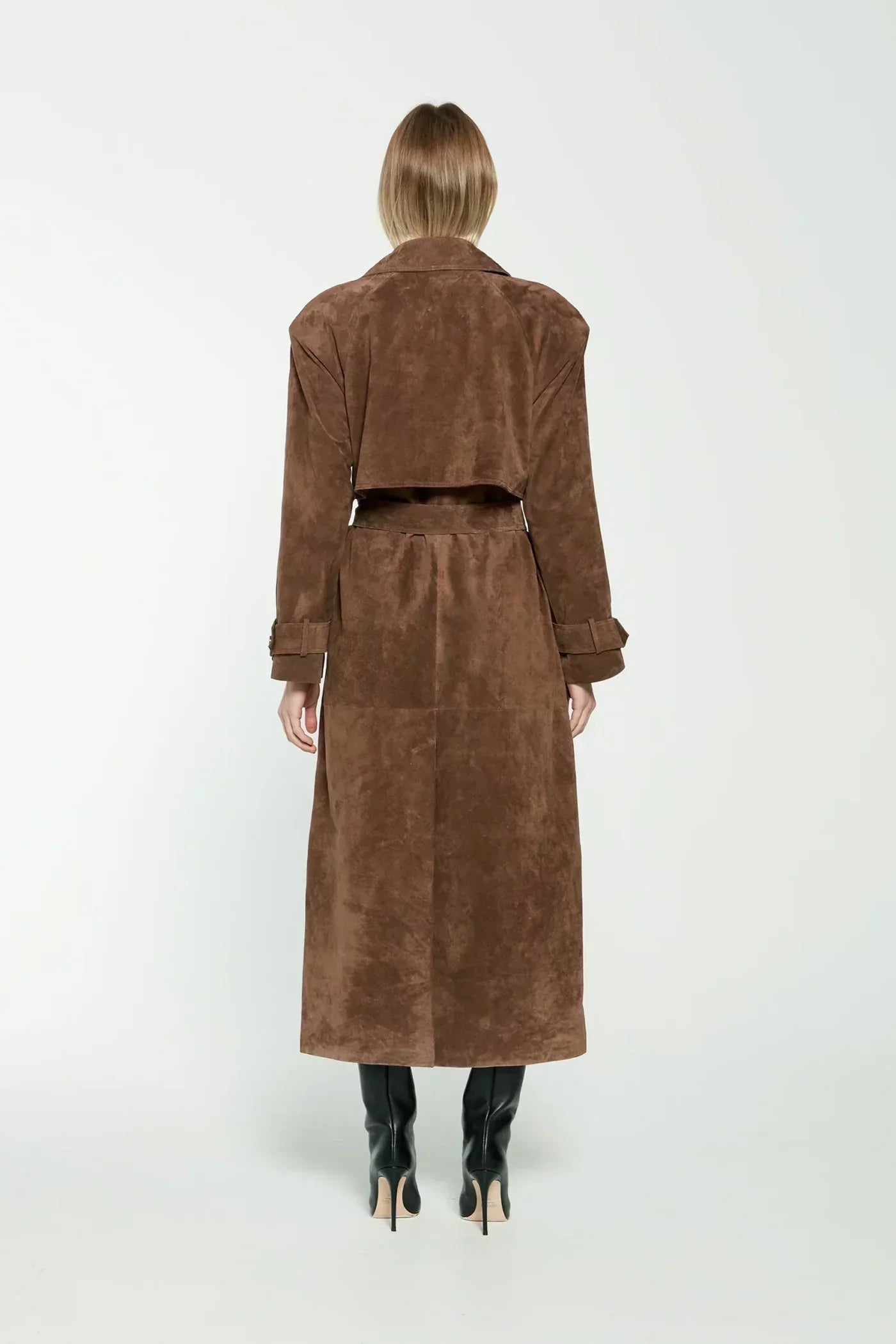 Evelyne | Suede Trench Coat