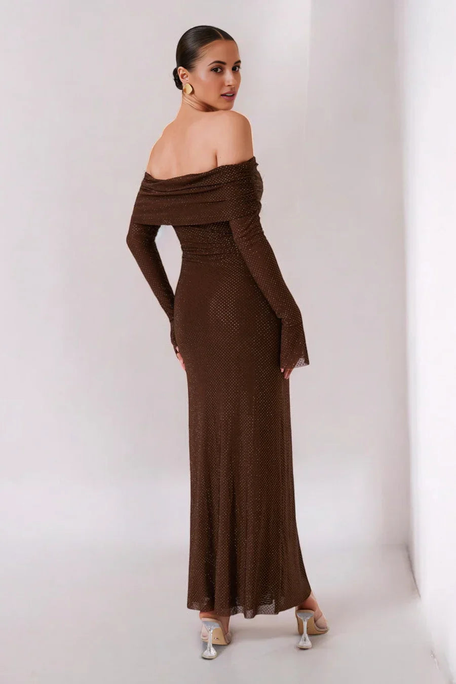 Celestia Rhinestone Maxi Dress