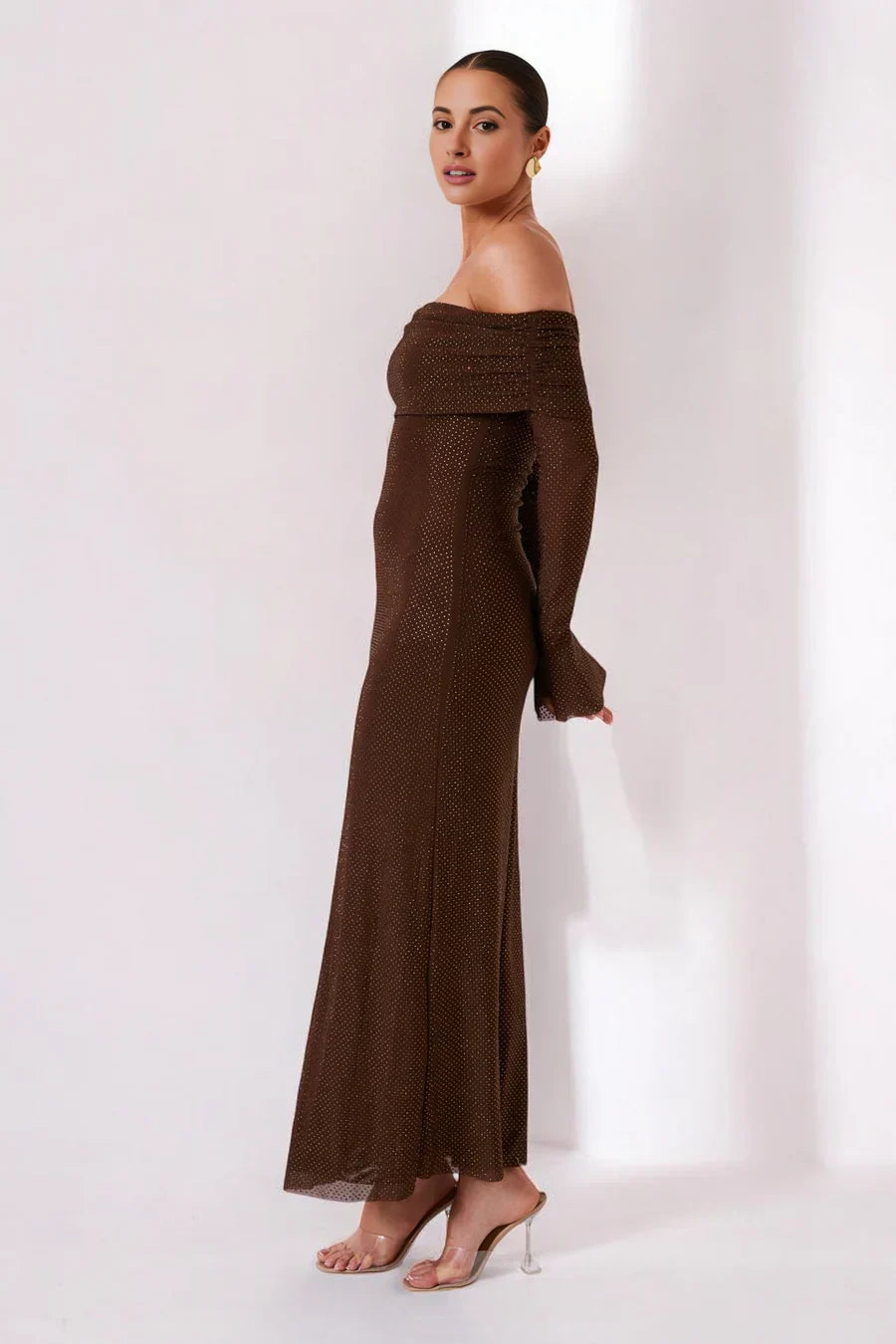 Celestia Rhinestone Maxi Dress