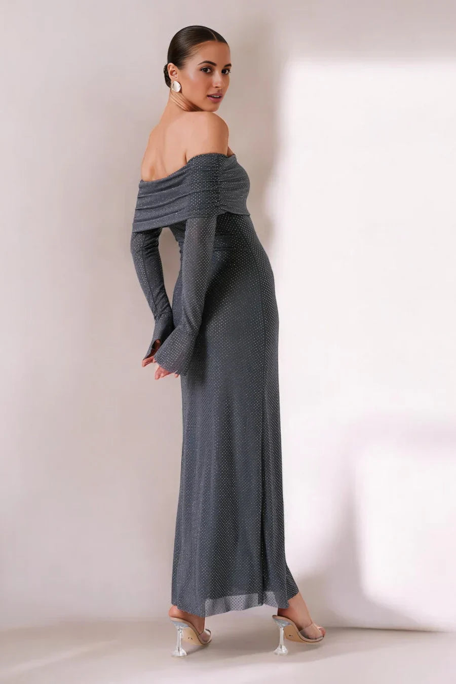 Celestia Rhinestone Maxi Dress