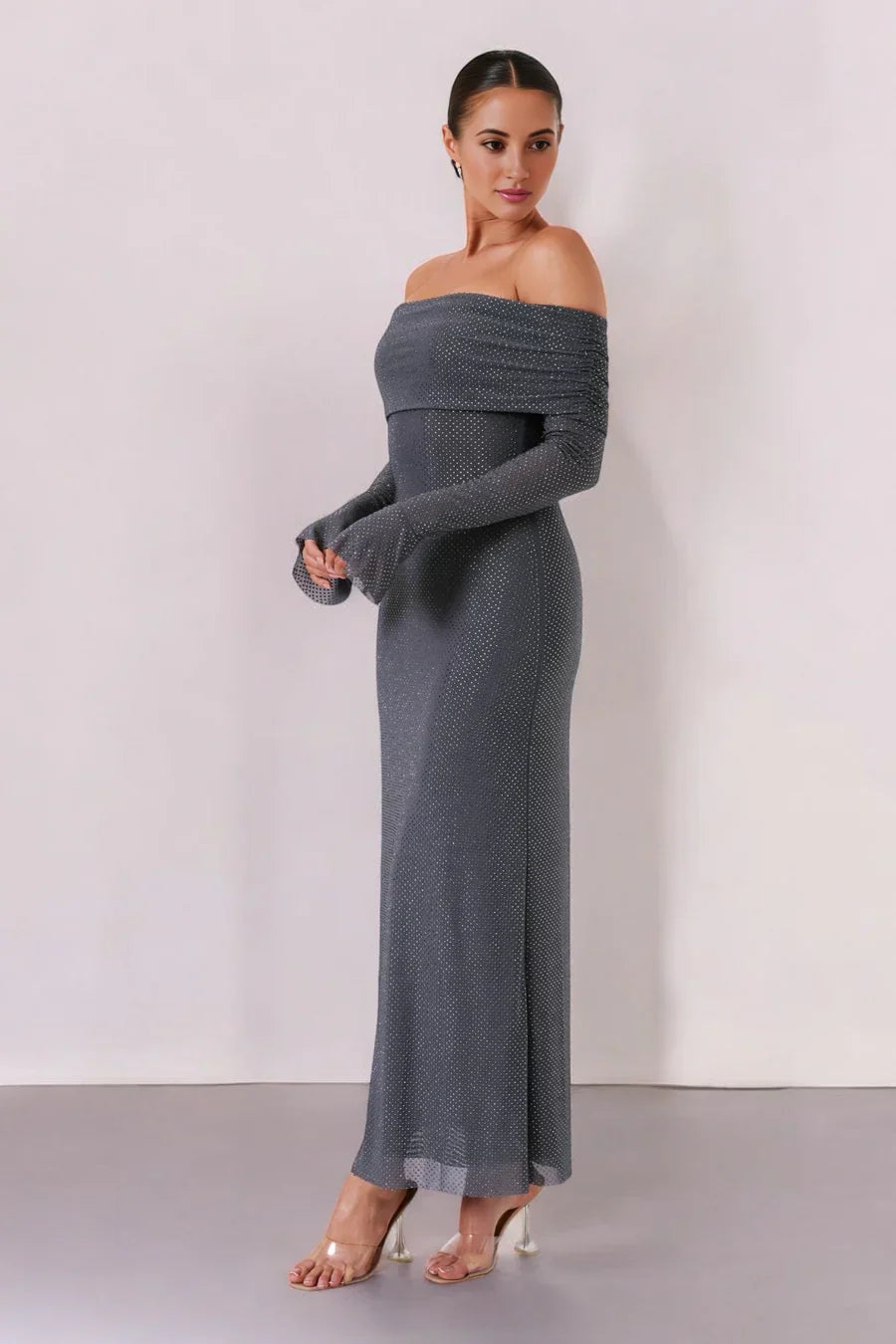 Celestia Rhinestone Maxi Dress