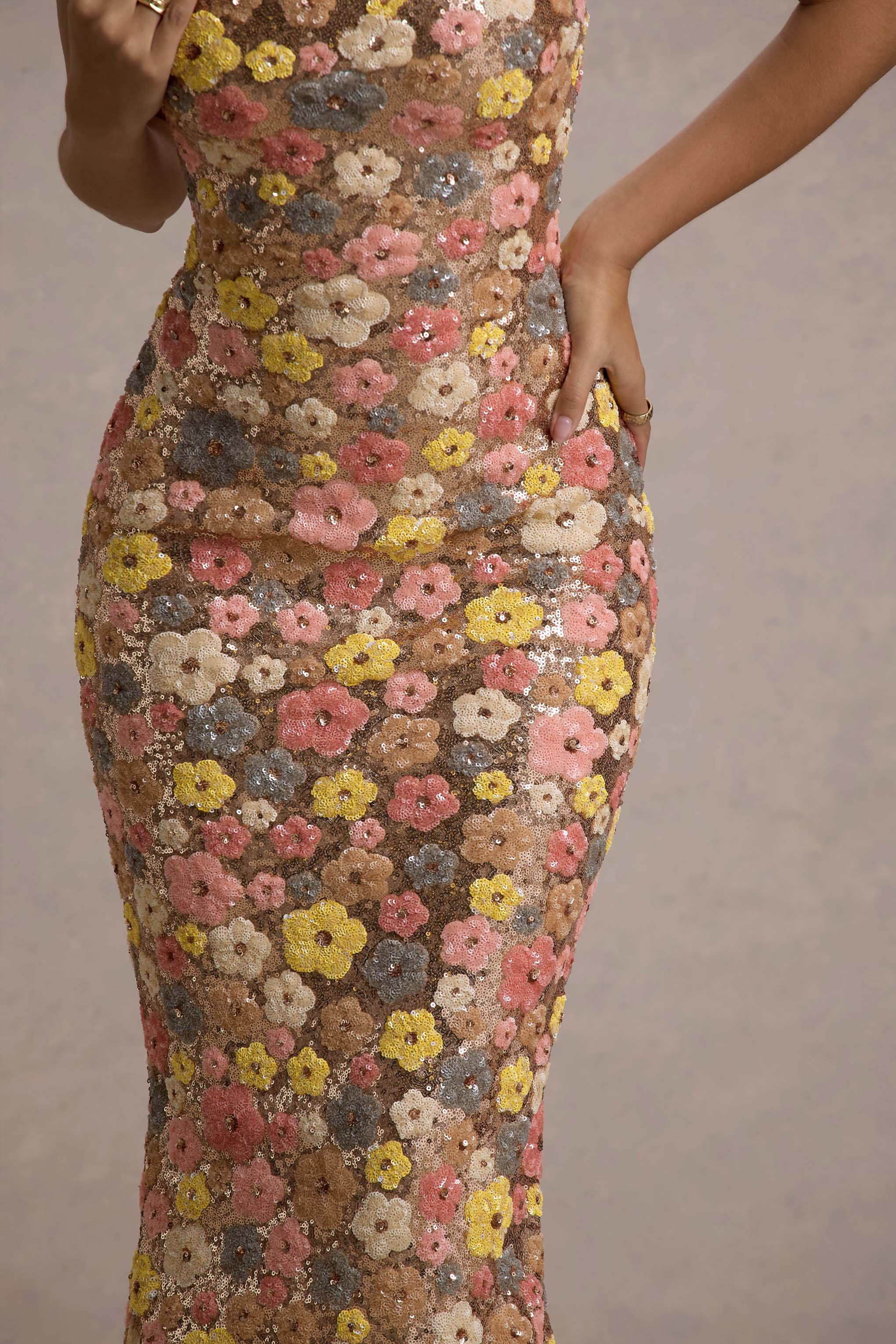 Blossom Aura Sequin Gown