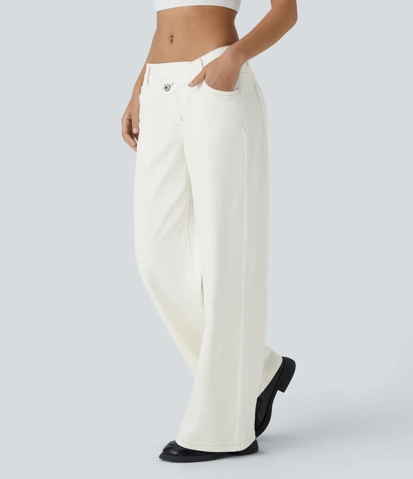 Sophie | Comfortabele Wide Leg Jeans Met Elegante Pasvorm & Handige Ritszakken