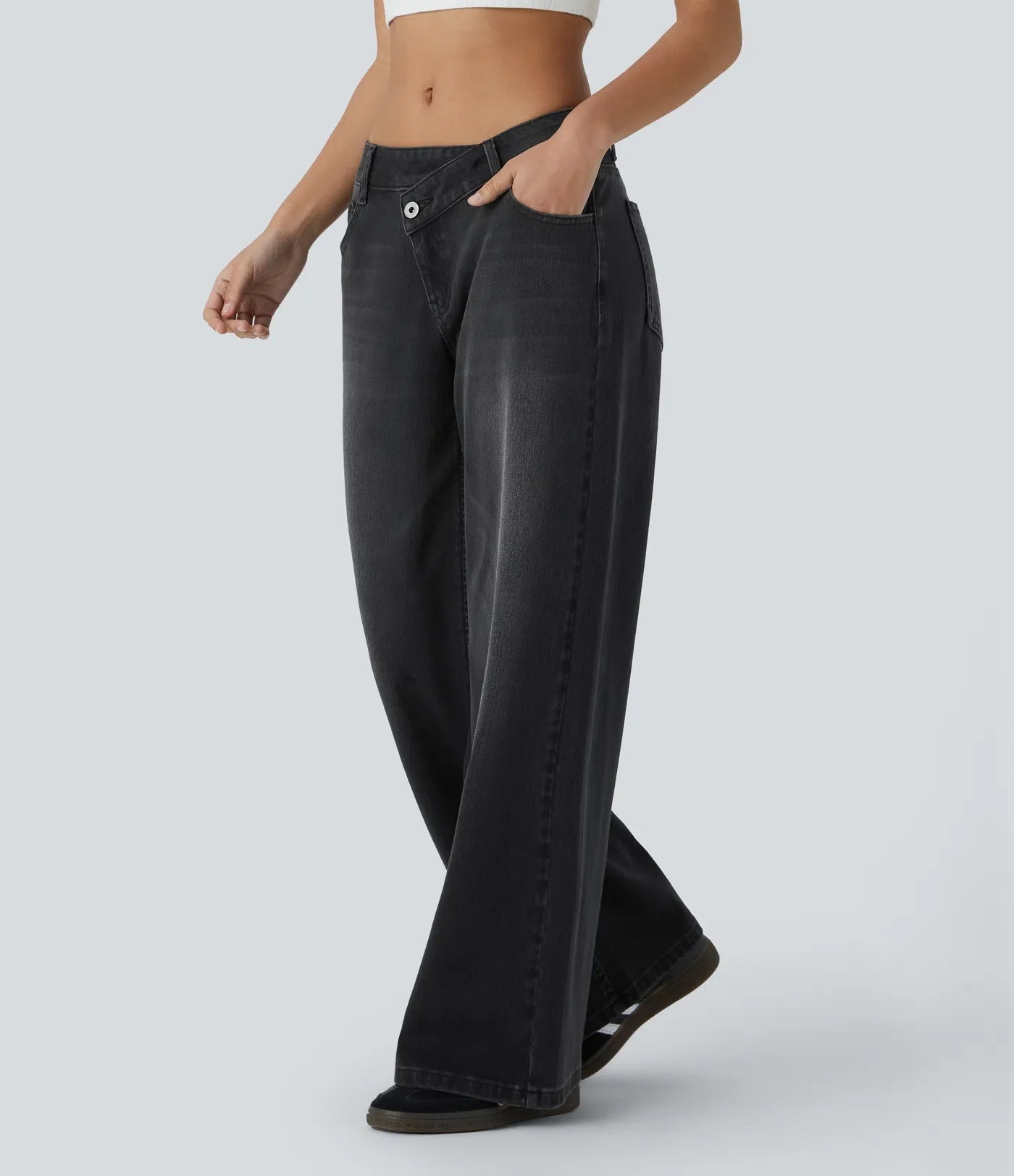 Sophie | Comfortabele Wide Leg Jeans Met Elegante Pasvorm & Handige Ritszakken