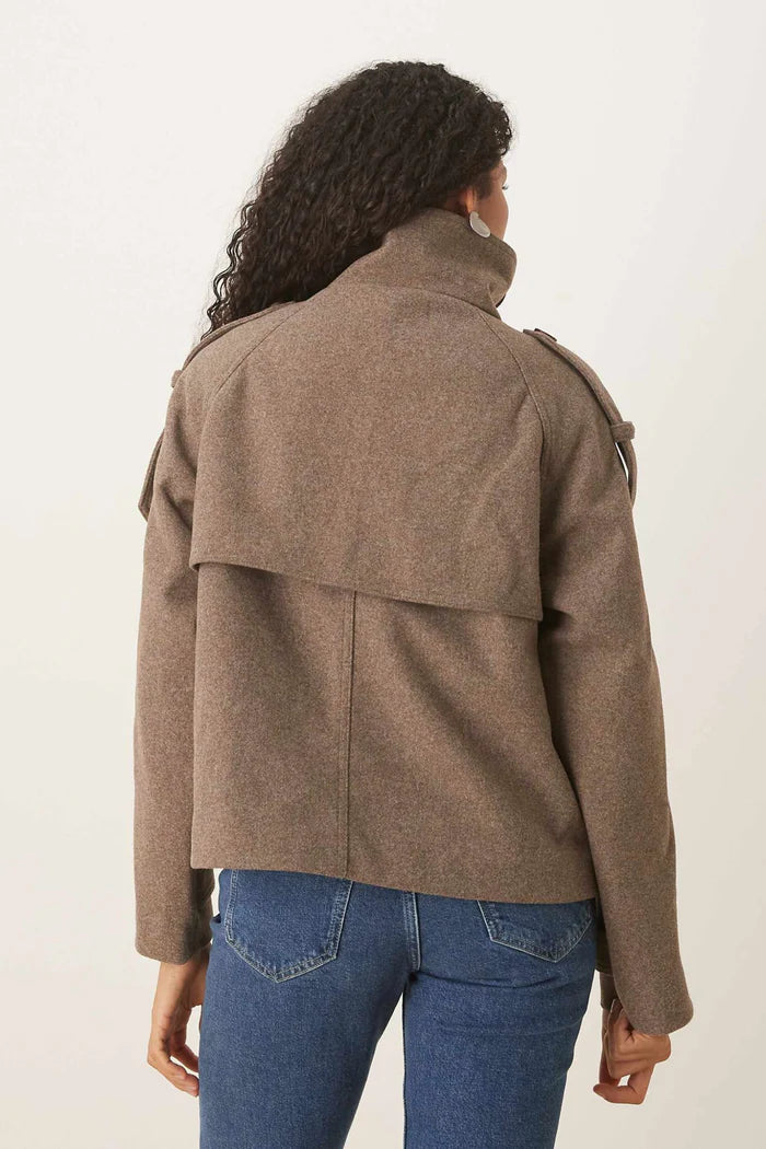 Heritage Wool Blend Jacket Brown
