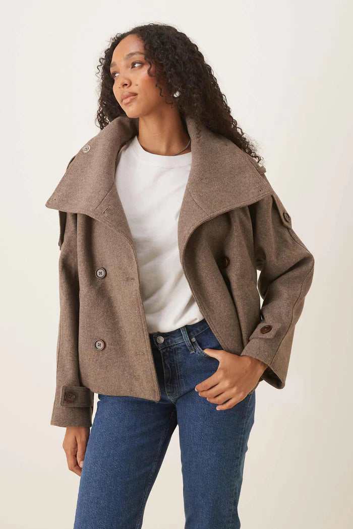 Heritage Wool Blend Jacket Brown