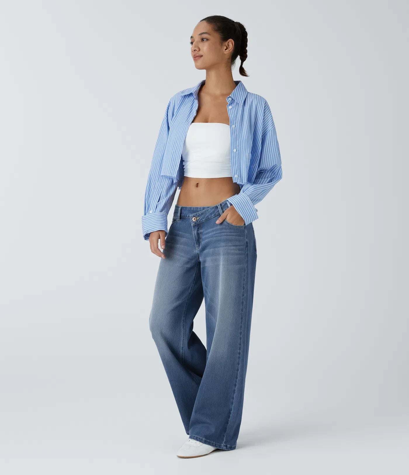 Sophie | Comfortabele Wide Leg Jeans Met Elegante Pasvorm & Handige Ritszakken
