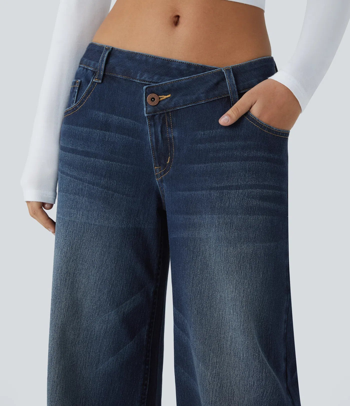 Sophie | Comfortabele Wide Leg Jeans Met Elegante Pasvorm & Handige Ritszakken