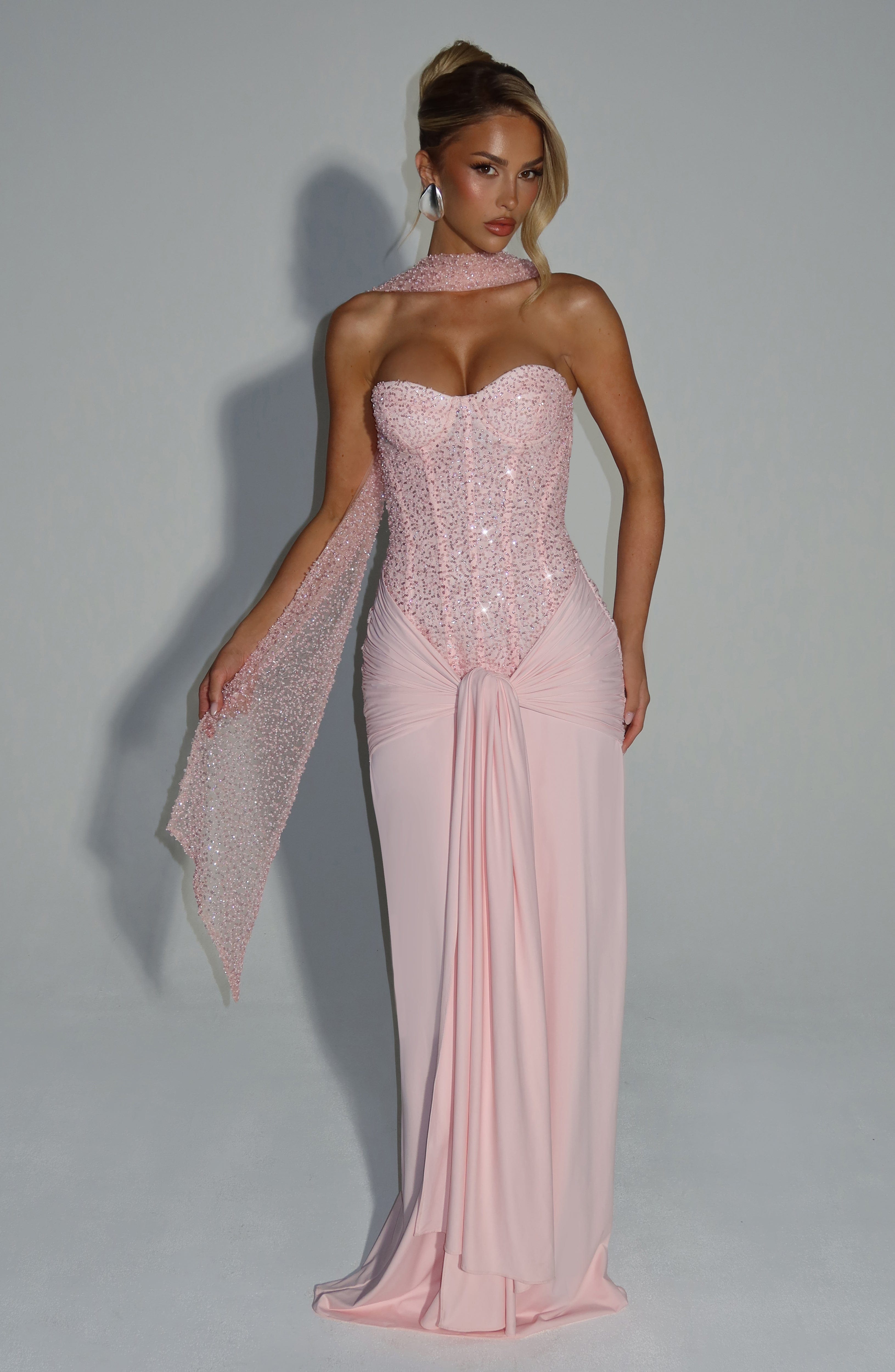 Carina Maxi Dress Blush Pink